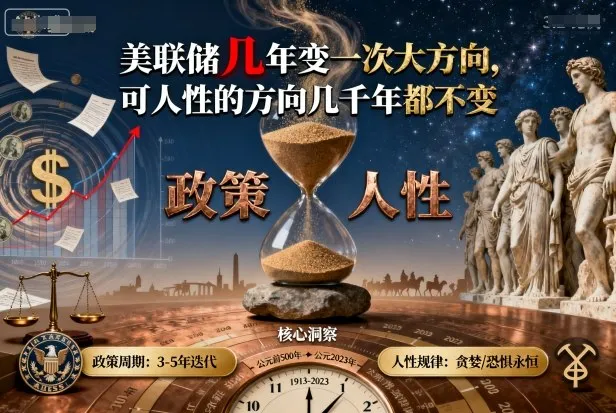 付费文章：美联储几年变一次大方向，可人性的方向几千年都不变_学通网创