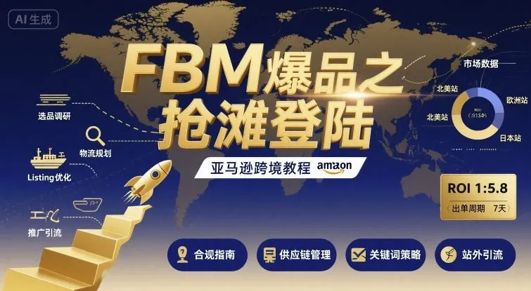 FBM爆品之抢滩登陆-亚马逊跨境教程_学通网创