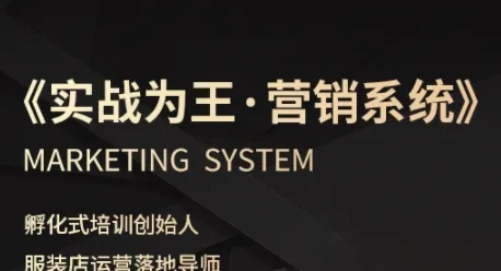 服装老板必修课《实战为王-营销系统》实现业绩被动式增长_学通网创