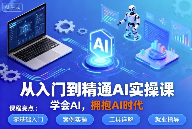 从入门到精通AI实操课，学会AI，拥抱AI时代_学通网创