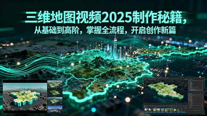 （15983期）三维地图视频2025制作秘籍，从基础到高阶，掌握全流程，开启创作新篇_学通网创
