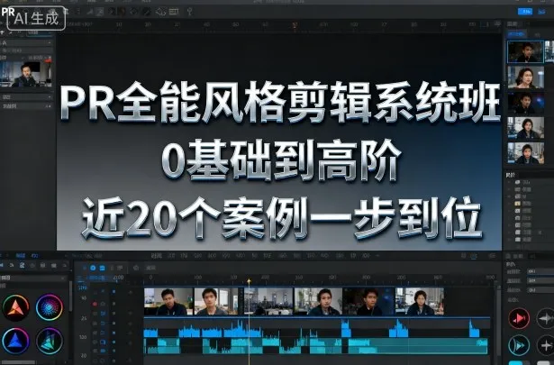 PR全能风格剪辑系统班，0基础到高阶，近20个案例一步到位_学通网创