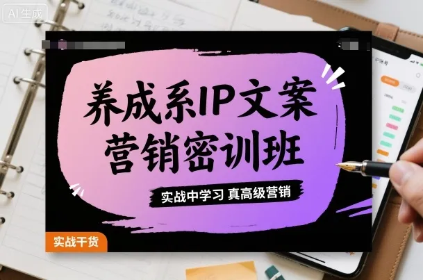 养成系IP文案营销密训班，实战中学习真高级营销_学通网创