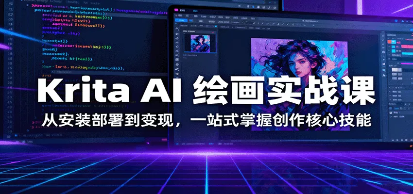 Krita AI 绘画实战课:从安装部署到变现,一站式掌握创作核心技能_学通网创