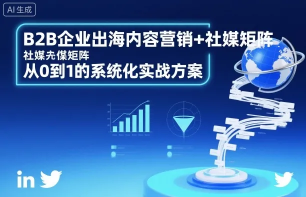 B2B企业出海内容营销+社媒矩阵，从0到1的系统化实战方案_学通网创