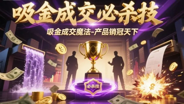 吸金成交必杀技，吸金成交魔法-产品销冠天下_学通网创
