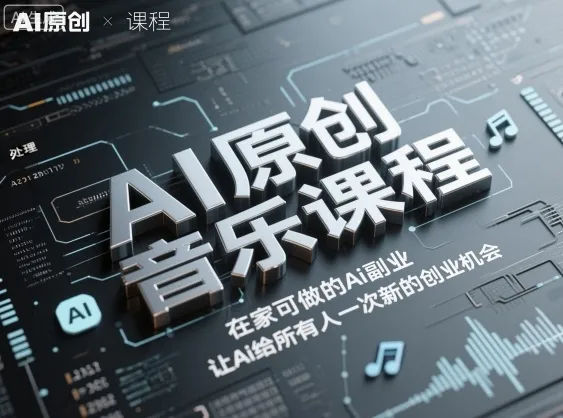 AI原创音乐课程，在家可做的Ai副业，让Ai给所有人一次新的创业机会_学通网创