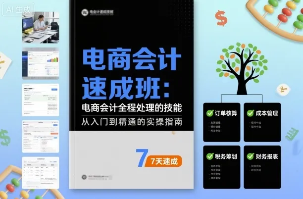 电商会计速成班，电商会计全程处理的技能_学通网创