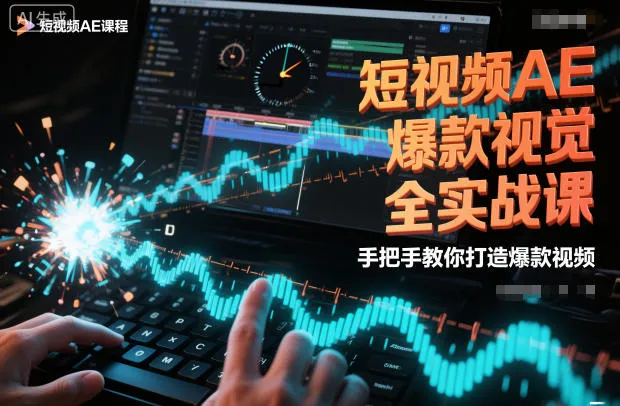 短视频AE爆款视觉全实战课，手把手教你打造爆款视频_学通网创