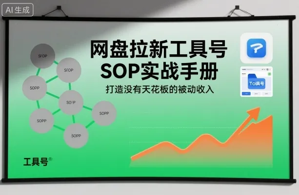 网盘拉新工具号SOP实战手册,打造没有天花板的被动收入_学通网创
