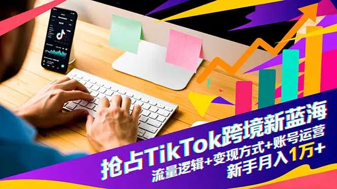 抢占TikTok跨境新蓝海：流量逻辑+变现方式+账号运营，新手月入1万+_学通网创