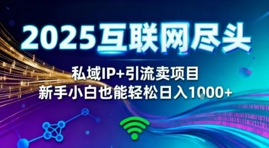 2025网创尽头王炸项目！私域IP+精准引流，新手小白在家躺賺日入1k，零经验也能上手【揭秘】_学通网创