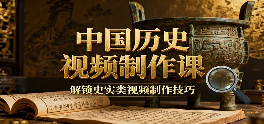 中国历史视频制作课：疆域地图集+参考文案+练习素材，解锁史实类视频制作技巧_学通网创