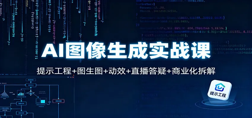 AI图像生成实战课：提示工程+图生图+动效+直播答疑+商业化拆解_学通网创