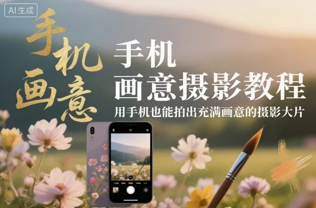 手机画意摄影教程,用手机也能拍出充满画意的摄影大片_学通网创