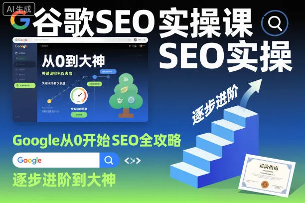 谷歌SEO实操课，Google从0开始SEO全攻略，逐步进阶到大神_学通网创