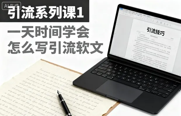 引流系列课1，一天时间学会怎么写引流软文_学通网创