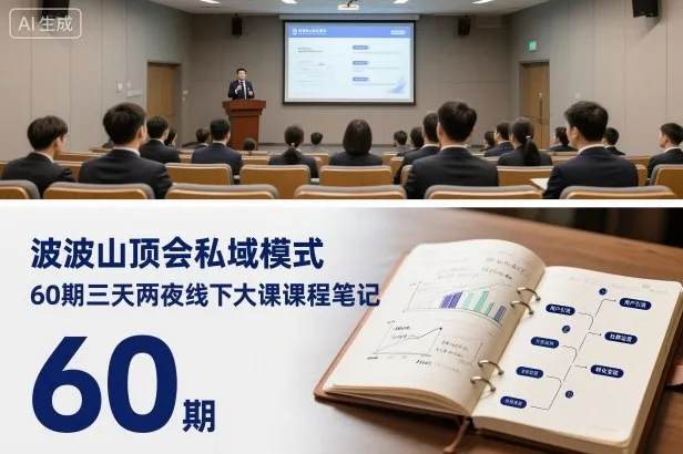 波波山顶会私域模式60期三天两夜线下大课课程笔记(文档)_学通网创