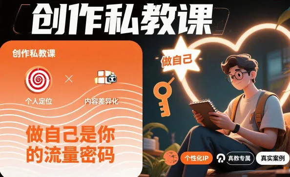 创作私教课，做自己是你的流量密码_学通网创