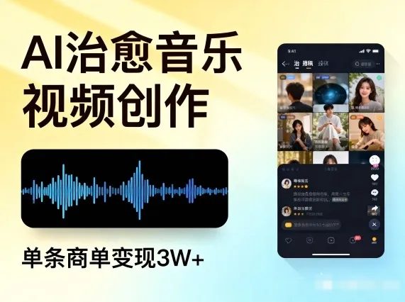 AI做治愈音乐视频，多平台投稿，单条商单变现3W+_学通网创