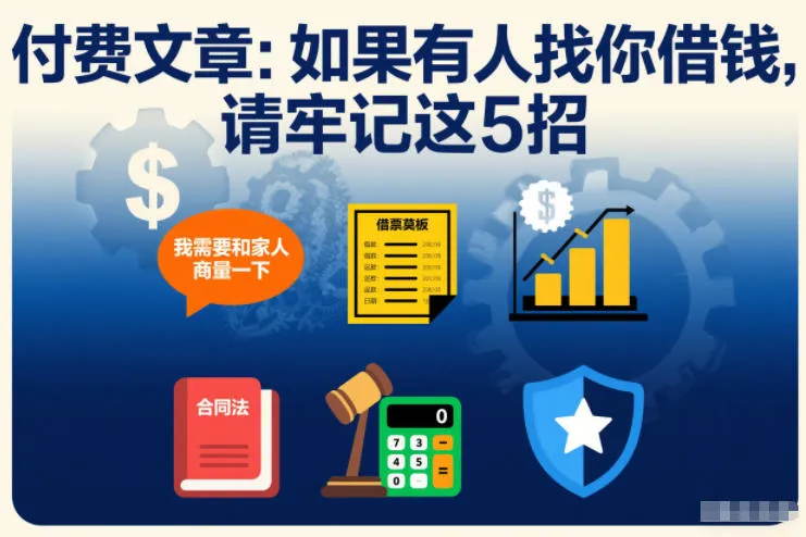 付费文章：如果有人找你借钱，请牢记这5招_学通网创