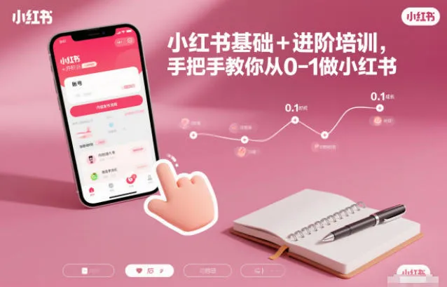 小红书基础+进阶培训，手把手教你从0-1做小红书_学通网创