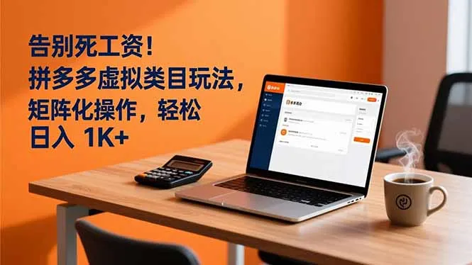告别死工资！拼多多虚拟类目玩法，矩阵化操作，轻松日入 1K+_学通网创