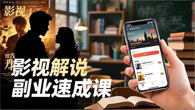 Tk影视解说副业速成课，软件安装、全流程实操、爆款预设，新手两周变现_学通网创