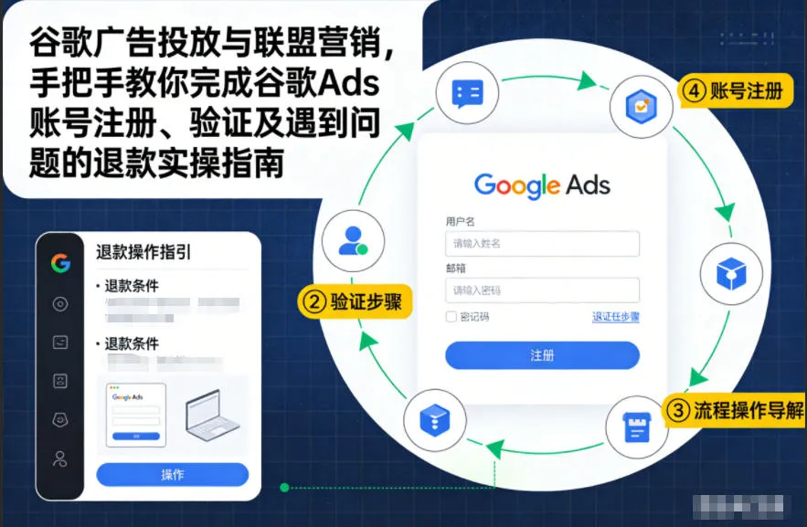 谷歌广告投放与联盟营销，手把手教你完成谷歌Ads账号注册、验证及遇到问题的退款实操指南_学通网创