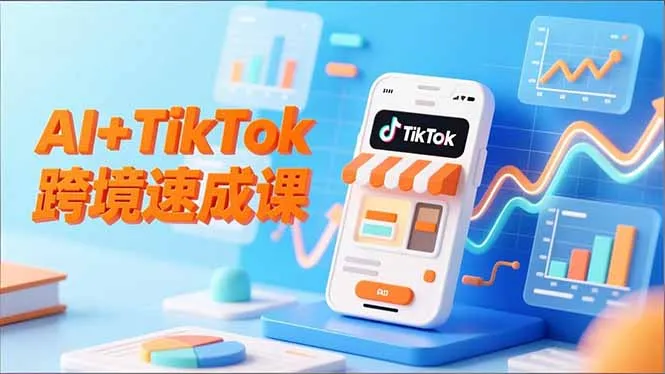 AI+TikTok跨境速成课，智能翻译、店铺定位、流程拆解，7天高效上线运营_学通网创