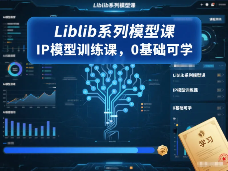 Liblib系列模型课，IP模型训练课，0基础可学_学通网创