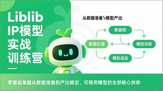 Liblib IP模型实战训练营，零基础掌握从数据准备到产出稳定、可商用模型的全部核心技能_学通网创