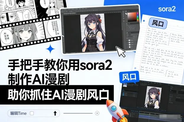 手把手教你用sora2制作AI漫剧，助你抓住AI漫剧风口_学通网创