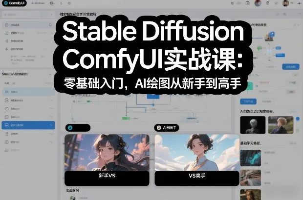 Stable Diffusion ComfyUI实战课：零基础入门，AI绘图从新手到高手_学通网创