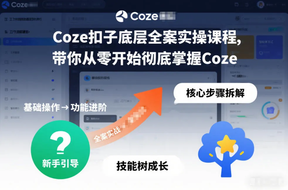 Coze扣子底层全案实操课程，带你从零开始彻底掌握Coze_学通网创