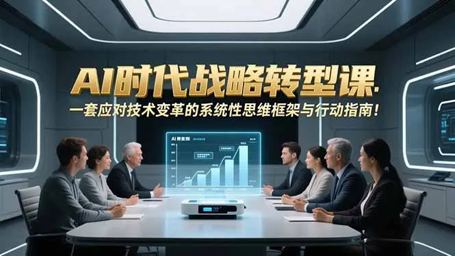 AI时代战略转型课：一套应对技术变革的系统性思维框架与行动指南！_学通网创