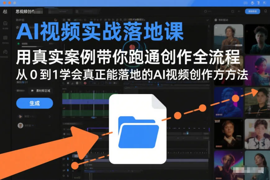AI视频实战落地课，用真实案例带你跑通创作全流程，从0到1学会真正能落地的AI视频创作方法_学通网创